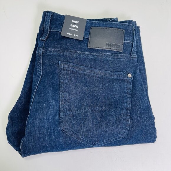 Mavi Men's Zach Straight Leg Jeans Ink Brushed SuperMove Dark Wash Size 33x32 - Picture 7 of 9